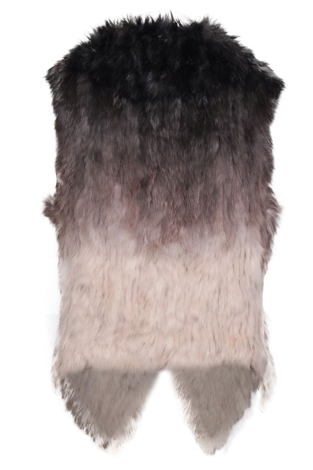 Current Boutique-La Fiorentina - Brown & Tan Ombre Rabbit Fur One Size