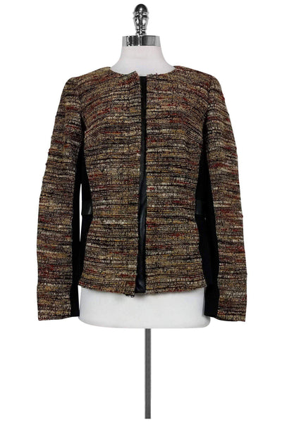 Current Boutique-Lafayette 148 - Multicolor Tweed Zip Jacket Sz 8