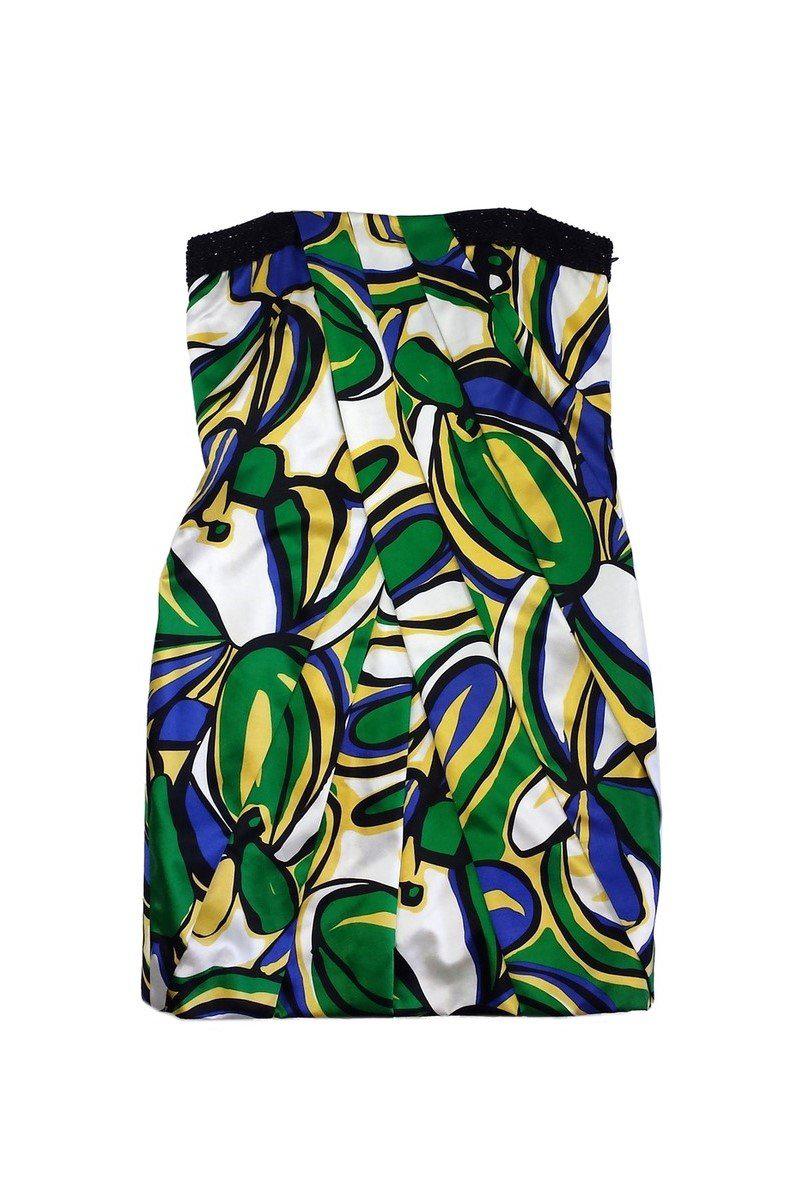 Laundry by Shelli Segal - Multicolor Print Silk Strapless Dress Sz 2 Laundry by Shelli Segal - Multicolor Print Silk Strapless Dress Sz 2