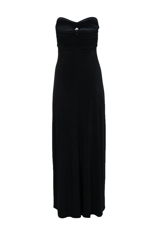 Laundry by Shelli Segal - Black Strapless Gown w/ Ruched Bust Sz 2 Laundry by Shelli Segal - Black Strapless Gown w/ Ruched Bust Sz 2