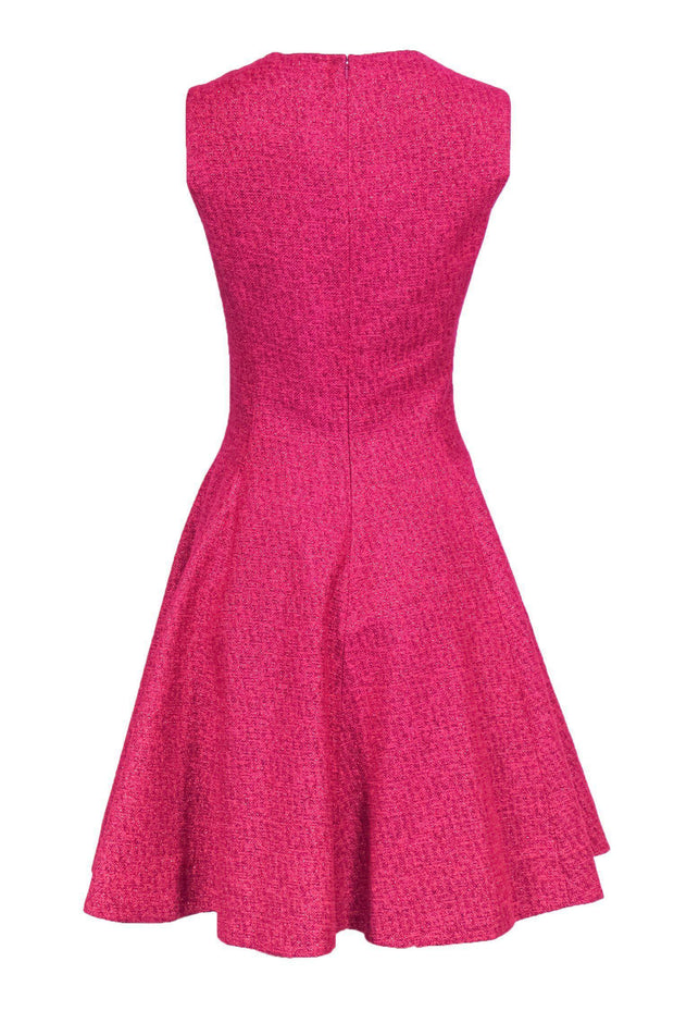 Current Boutique-Lela Rose - Metallic Pink A-Line Knit Dress Sz 12