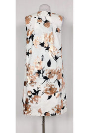 Current Boutique-Lela Rose - White Metallic Floral Dress Sz 4
