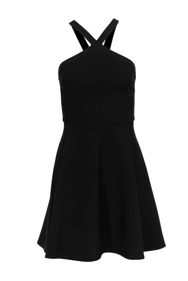 Likely - Black Sleeveless Fit & Flare Dress w/ Crisscross Design Sz 0 Likely - Black Sleeveless Fit & Flare Dress w/ Crisscross Design Sz 0