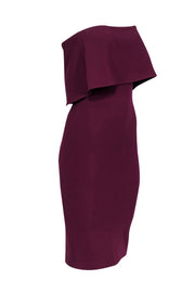 Current Boutique-Likely - Plum Strapless Folded Bodice Midi Dress Sz 0