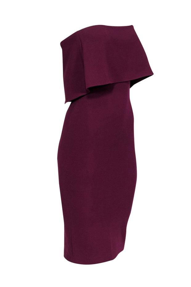 Current Boutique-Likely - Plum Strapless Folded Bodice Midi Dress Sz 0