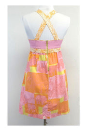 Current Boutique-Lilly Pulitzer - Pink & Orange Print Cotton Dress Sz 2