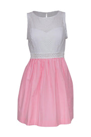 lilly pulitzer pink striped dress Lilly Pulitzer Dress Womens M Pink Striped Scoop Neck Strappy A Line Sundress