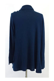 Current Boutique-Magaschoni - Dark Teal Ruffle Open Front Cardigan Sz XS