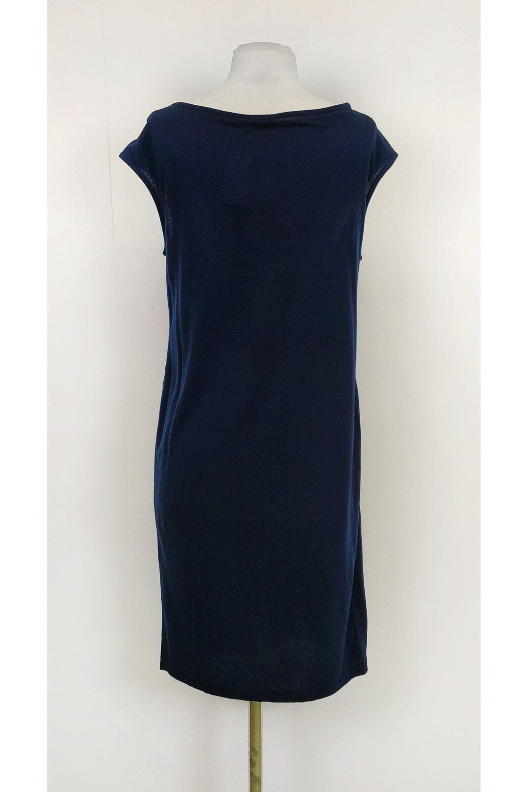 Magaschoni - Navy Laser Cut Dress Sz S