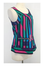 Current Boutique-Marc by Marc Jacobs - Multicolor Striped Cotton Blend Top Sz 4