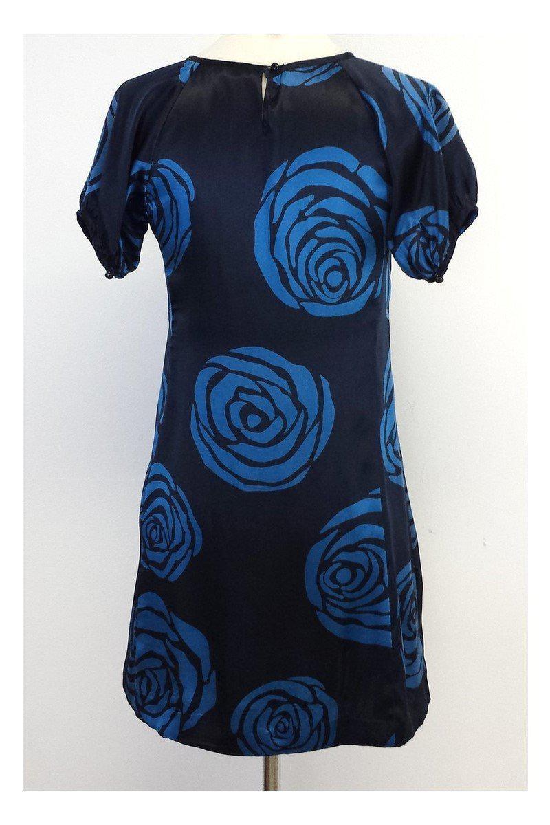 marc jacobs blue silk dress Silk Mini Dress