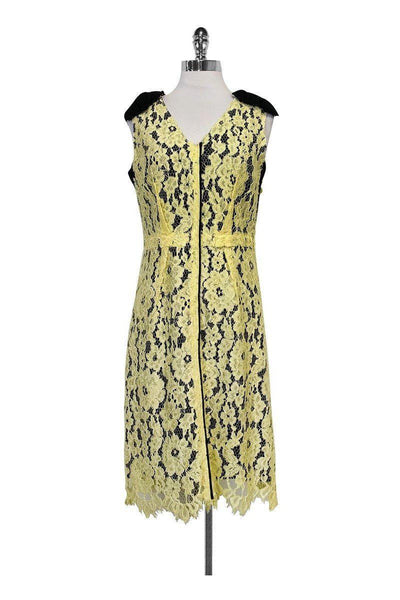 Current Boutique-Marc Jacobs - Yellow & Black Lace Dress Sz 2