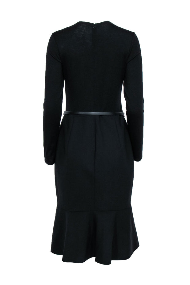 max mara long sleeve dresses Viale belted cotton-poplin midi shirt dress - sage green