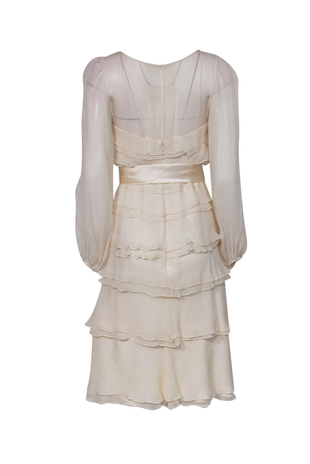 cream silk midi dress Melinda Eng