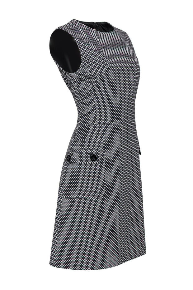 Michael Kors - Black & White Printed Dress w/ Pockets Sz 10 Michael Kors - Black & White Printed Dress w/ Pockets Sz 10