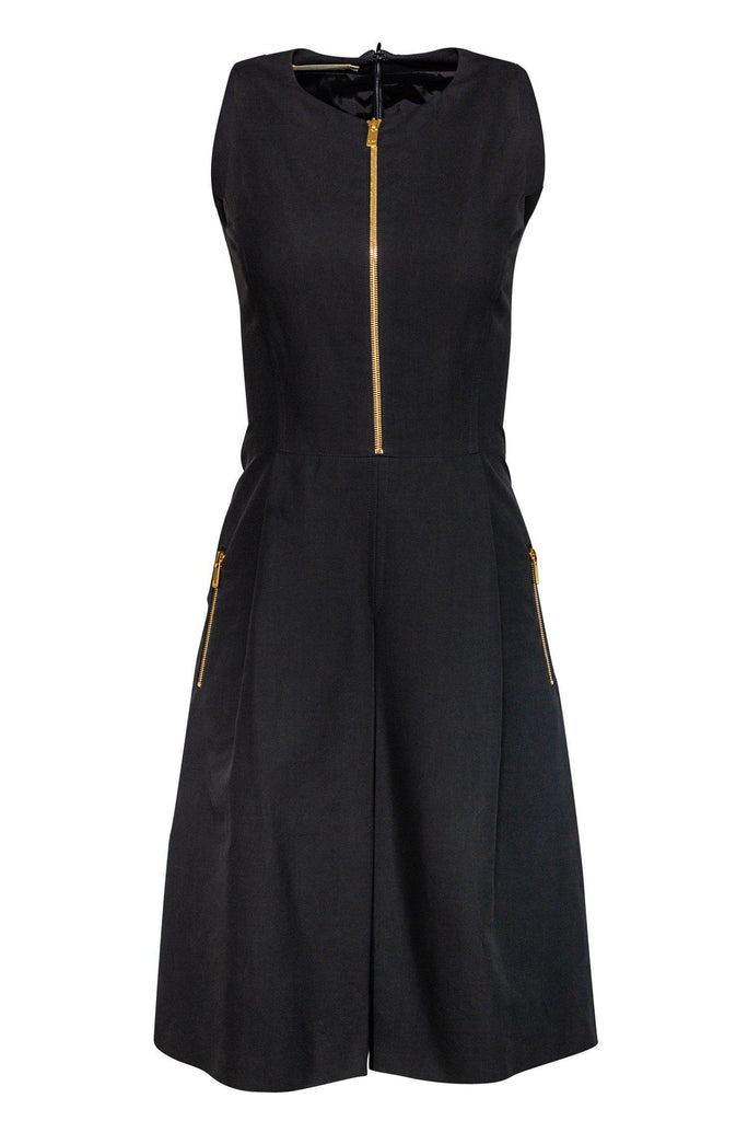 Michael Kors - Black Cotton Fit & Flare Dress Sz 2 Michael Kors - Black Cotton Fit & Flare Dress Sz 2