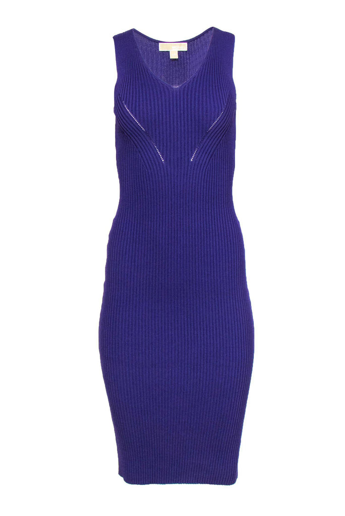 michael kors ribbed knit dress Michael Kors Womens Keyhole Ribbed Sweater Dress, Blue, X-Large, Women's, Size: XL