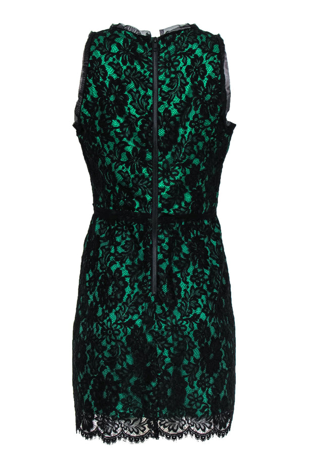 chinese dress ladies Tahlia Embroidered Floral Lace Dress in Navy Blue main image 0
