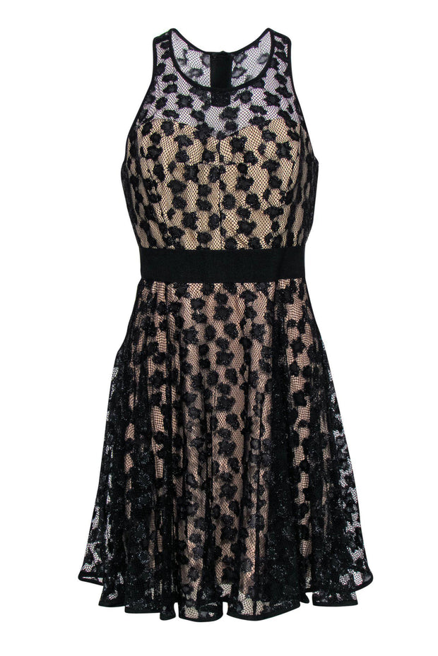 milly metallic dress Midi Dress Milly Pink Sequin Dress MILLY Kinsley Floral Sequin Lace Midi Dress In Metallic Lyst