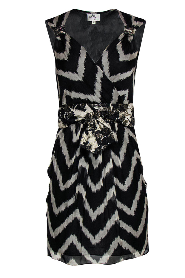 gold and black chevron dress Chevron Completion Dress- Black/Gold