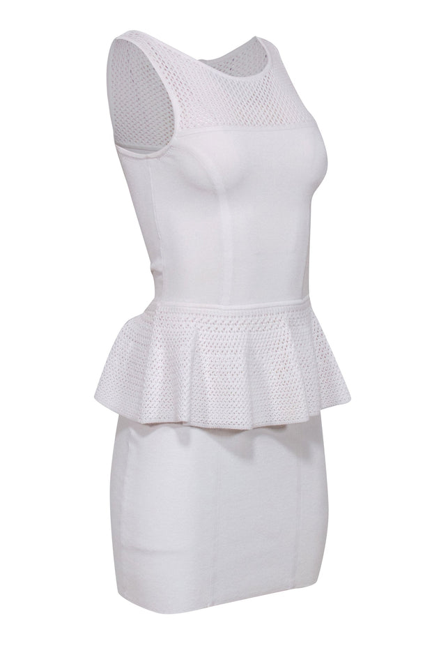 peplum bandage dress Women's Express X Bebe Sweetheart Peplum Bandage Midi Dress in Green Small