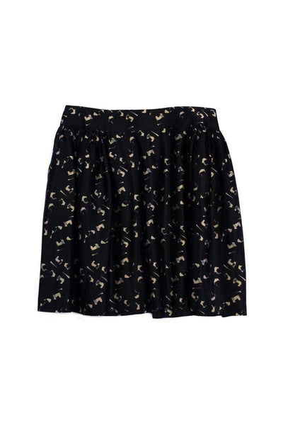 Current Boutique-Milly - Black & Tan Marbled Skater Skirt Sz 6