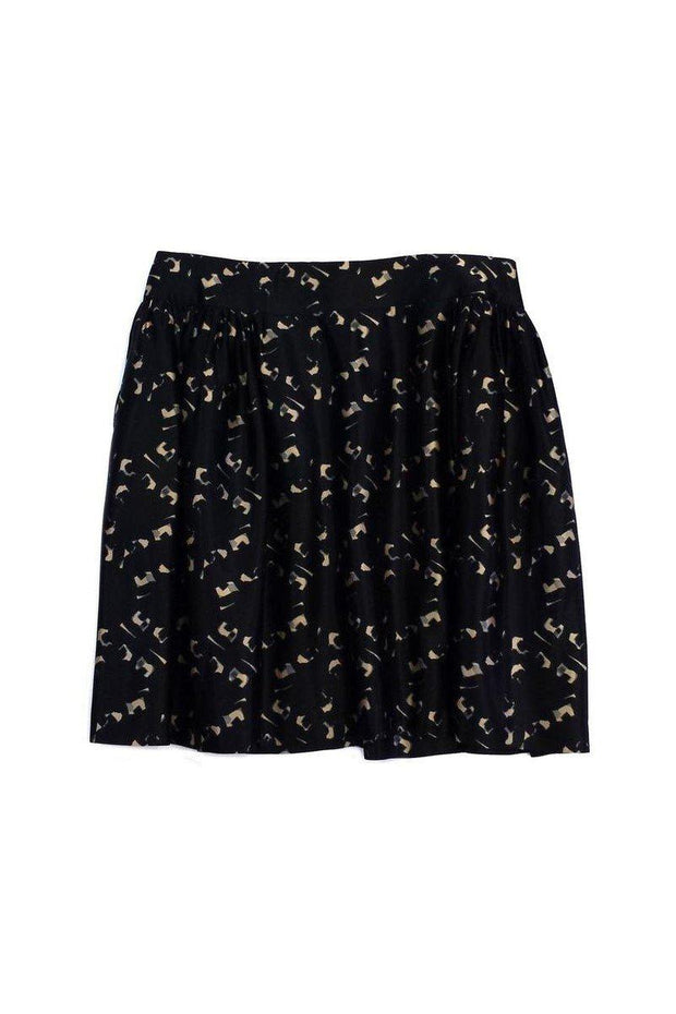Current Boutique-Milly - Black & Tan Marbled Skater Skirt Sz 6