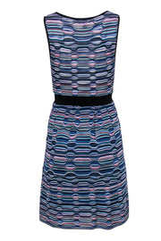 Current Boutique-Missoni - Purple Wavy Striped V-Neck Knit Dress Sz 2