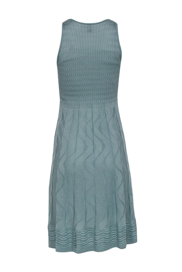 Missoni - Seafoam Green Cotton Blend Knit Midi Dress Sz 6 Missoni - Seafoam Green Cotton Blend Knit Midi Dress Sz 6