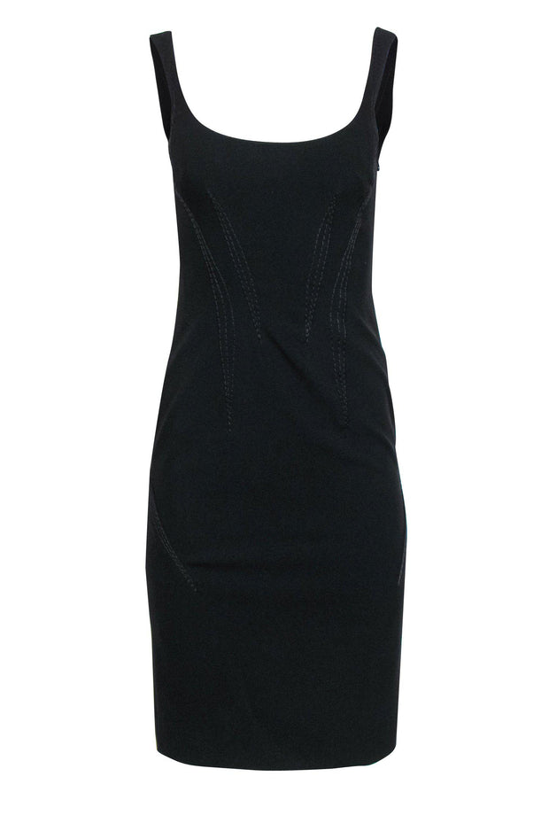 Current Boutique-Moschino - Vintage Black Stitched Bodycon Dress Sz 8