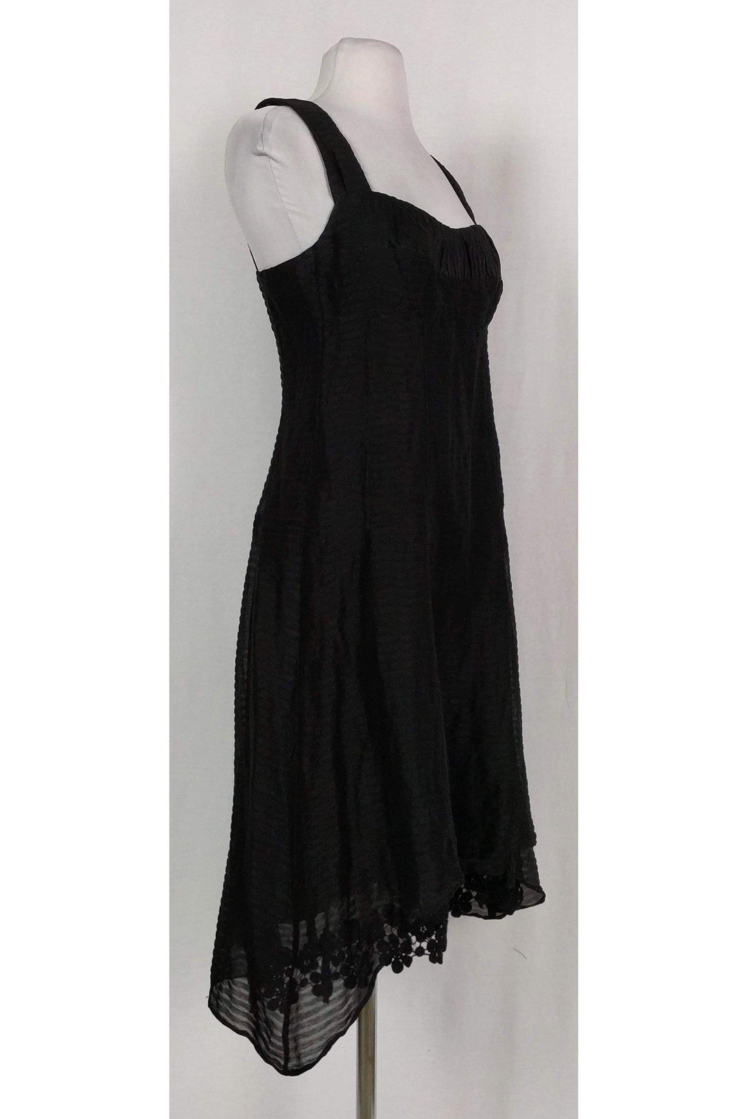 Nanette Lepore - Black Lace Trim Dress Sz 0 Nanette Lepore - Black Lace Trim Dress Sz 0