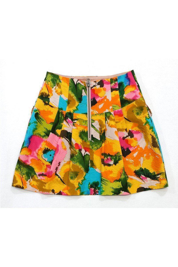 Current Boutique-Nanette Lepore - Multicolor Floral Print Cotton Skirt Sz 6
