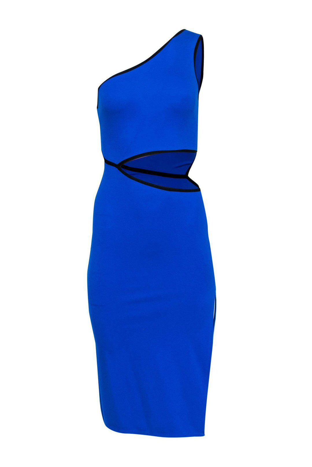 NBD - Cobalt Blue One-Shoulder Sleeveless Midi Dress w/ Cutout Sz XS NBD - Cobalt Blue One-Shoulder Sleeveless Midi Dress w/ Cutout Sz XS