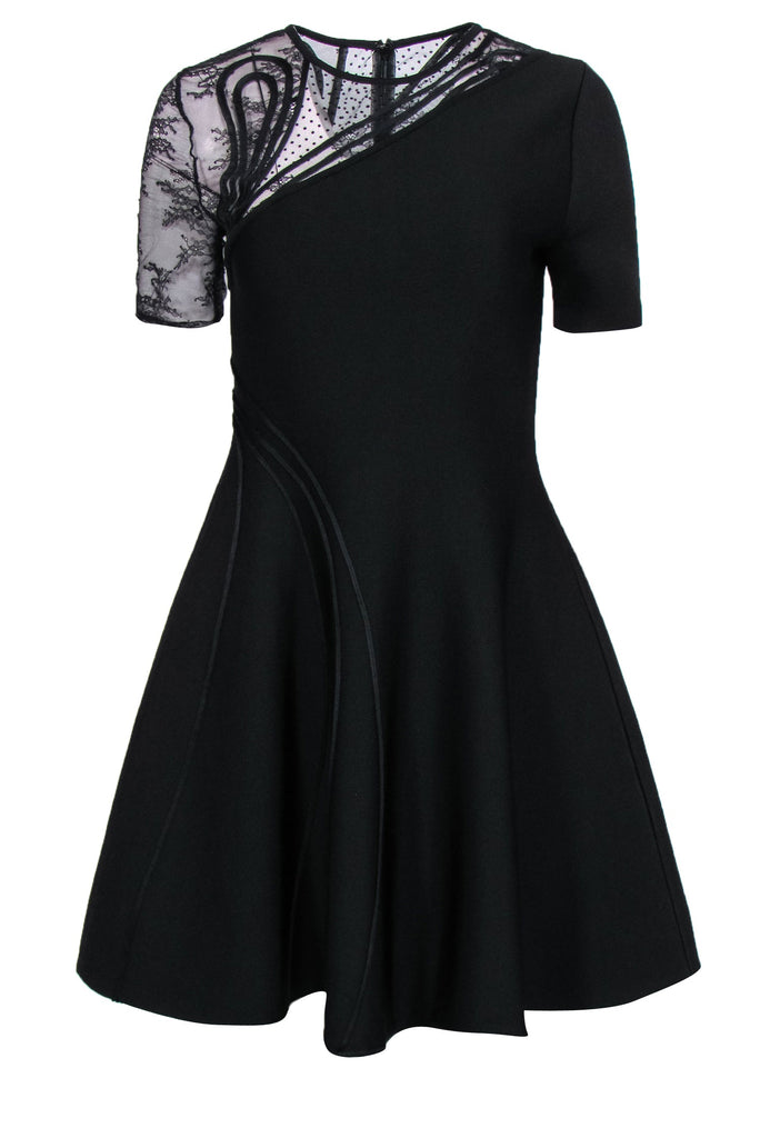 Oscar de La Renta - Embroidered Dress in Black