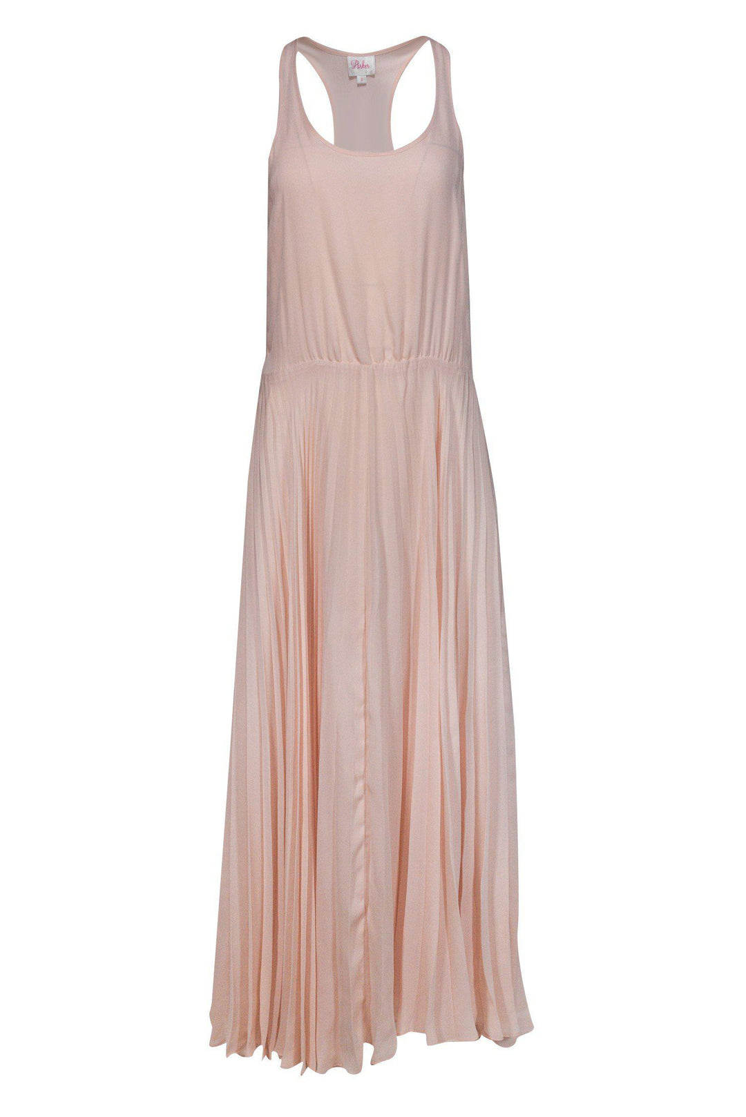 blush pleated maxi dress Parker