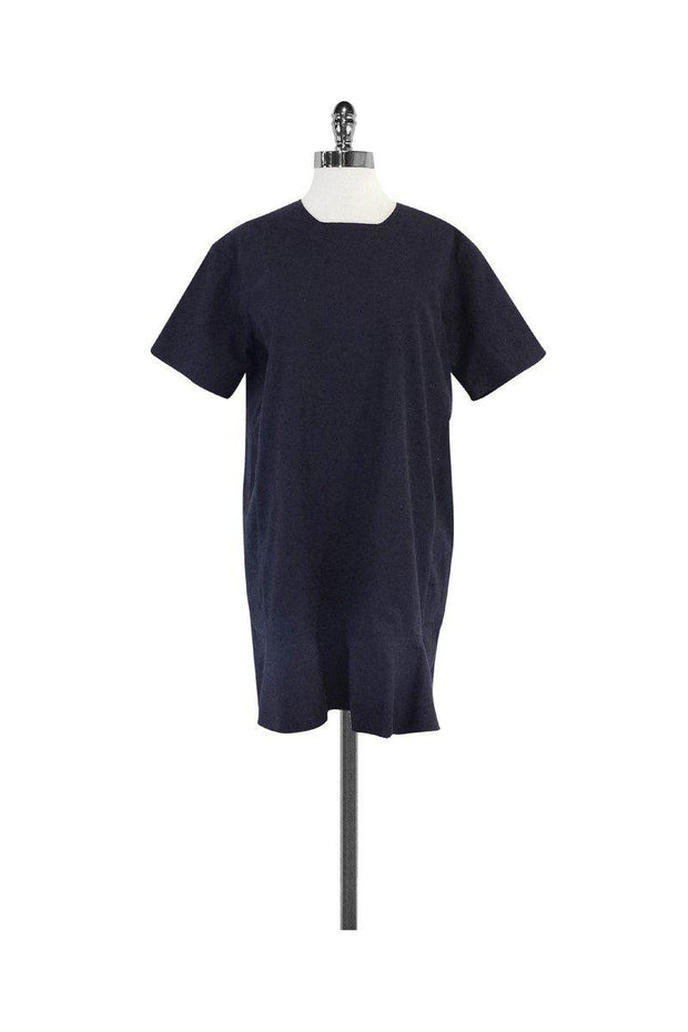 Current Boutique-Paul & Joe Sister - Navy Brocade Short Sleeve Dress Sz 10