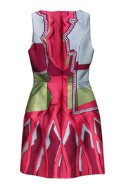 Current Boutique-Peter Pilotto - Asymmetrical Aztec Print Fit & Flare Dress Sz 2