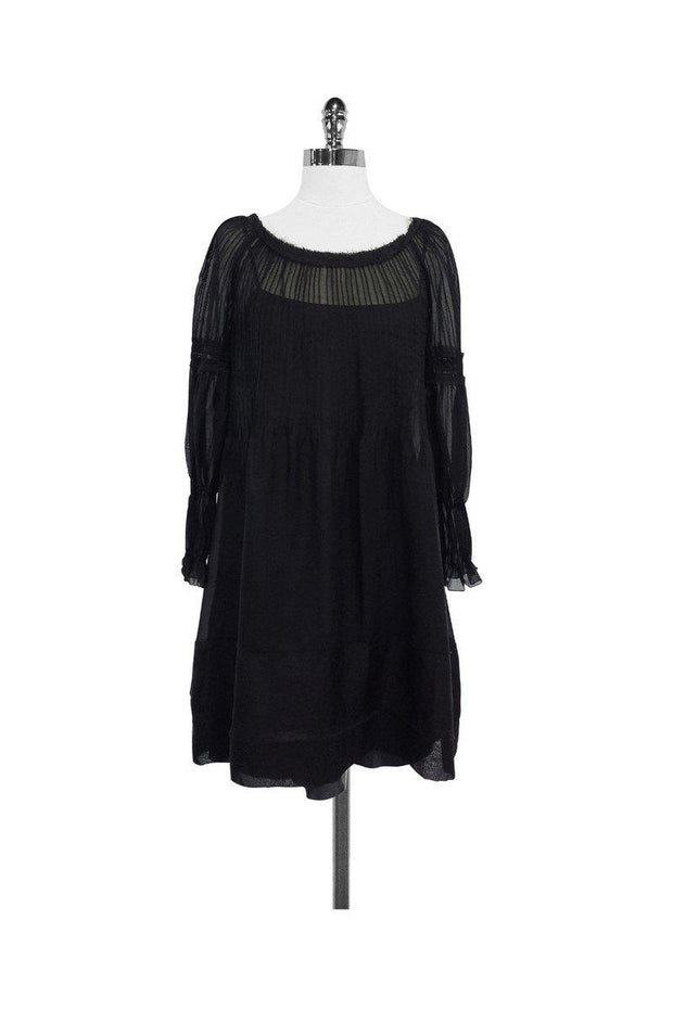 Current Boutique-Philosophy di Alberta Ferretti - Black Silk Dress Sz 6
