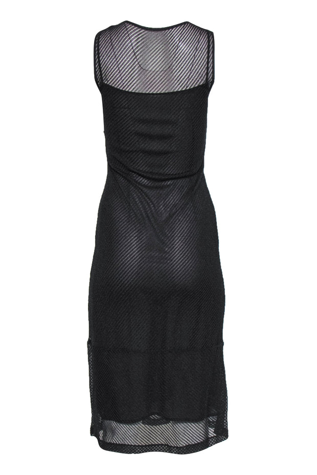 Philosophy di Alberta Ferretti - Metallic Gray Ribbed Knit Tank Dress Sz 6 Philosophy di Alberta Ferretti - Metallic Gray Ribbed Knit Tank Dress Sz 6