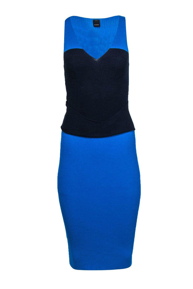 pinko knit dress PINKO Knit Lace Mini Dress
