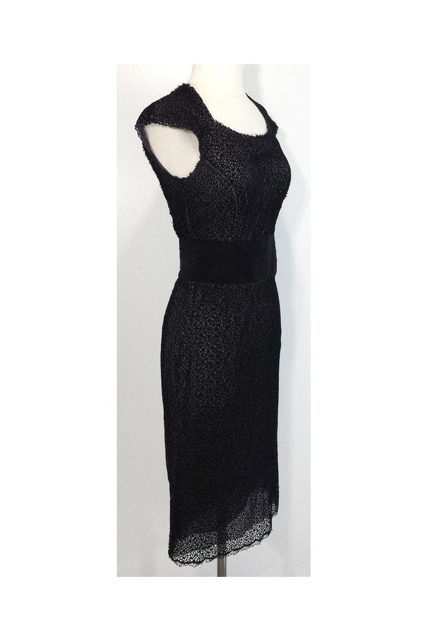 Current Boutique-Ports 1961 - Black Lace Cap Sleeve Dress Sz 2