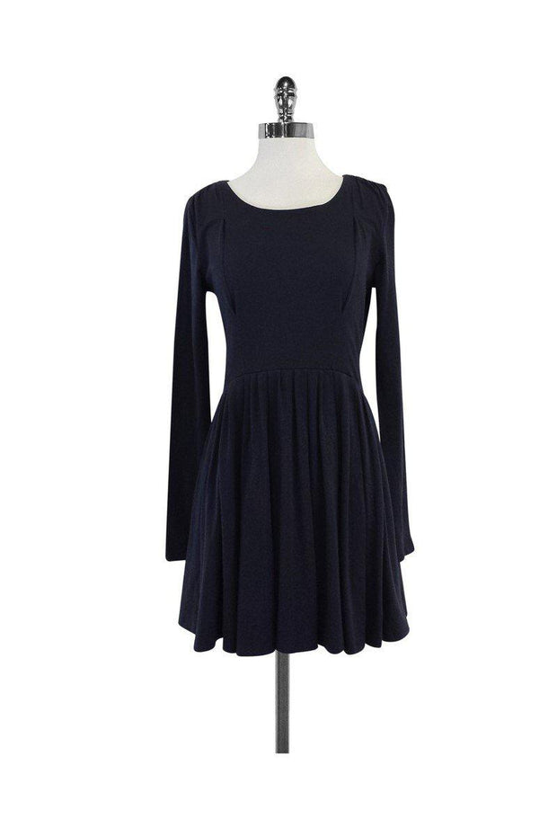 Current Boutique-Proenza Schouler - Navy Long Sleeve Skater Dress Sz 4