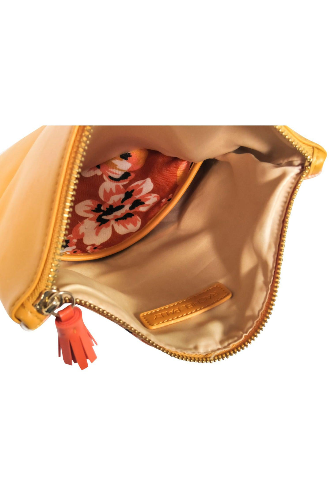 Rachel Pally Floral Orange & Yellow Leather Reversible Clutch Bag
