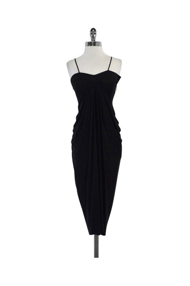 Rachel Roy - Black Gathered Silk Dress Sz XS