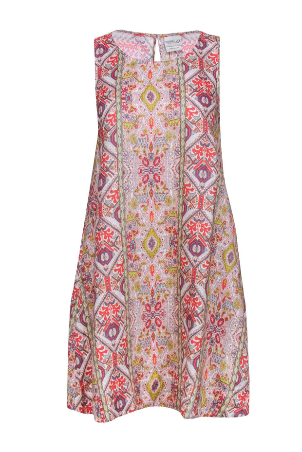 rachel zoe linen dress features an array of mixed prints in a charming patchwork design Linen Dress