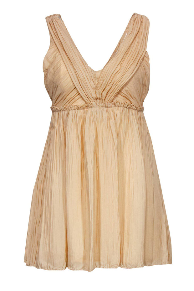 Current Boutique-Rag & Bone - Peach Pintuck Silk Fit & Flare Dress Sz 2