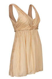 Current Boutique-Rag & Bone - Peach Pintuck Silk Fit & Flare Dress Sz 2
