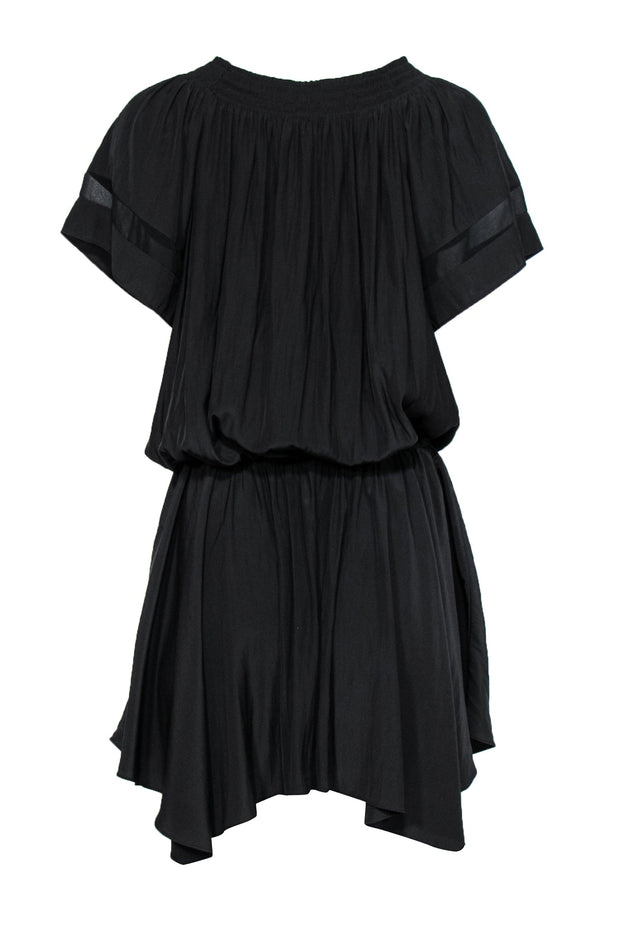 ramy brook off the shoulder dress Claudine Smocked Off-The-Shoulder Mini Dress in palm patchwork