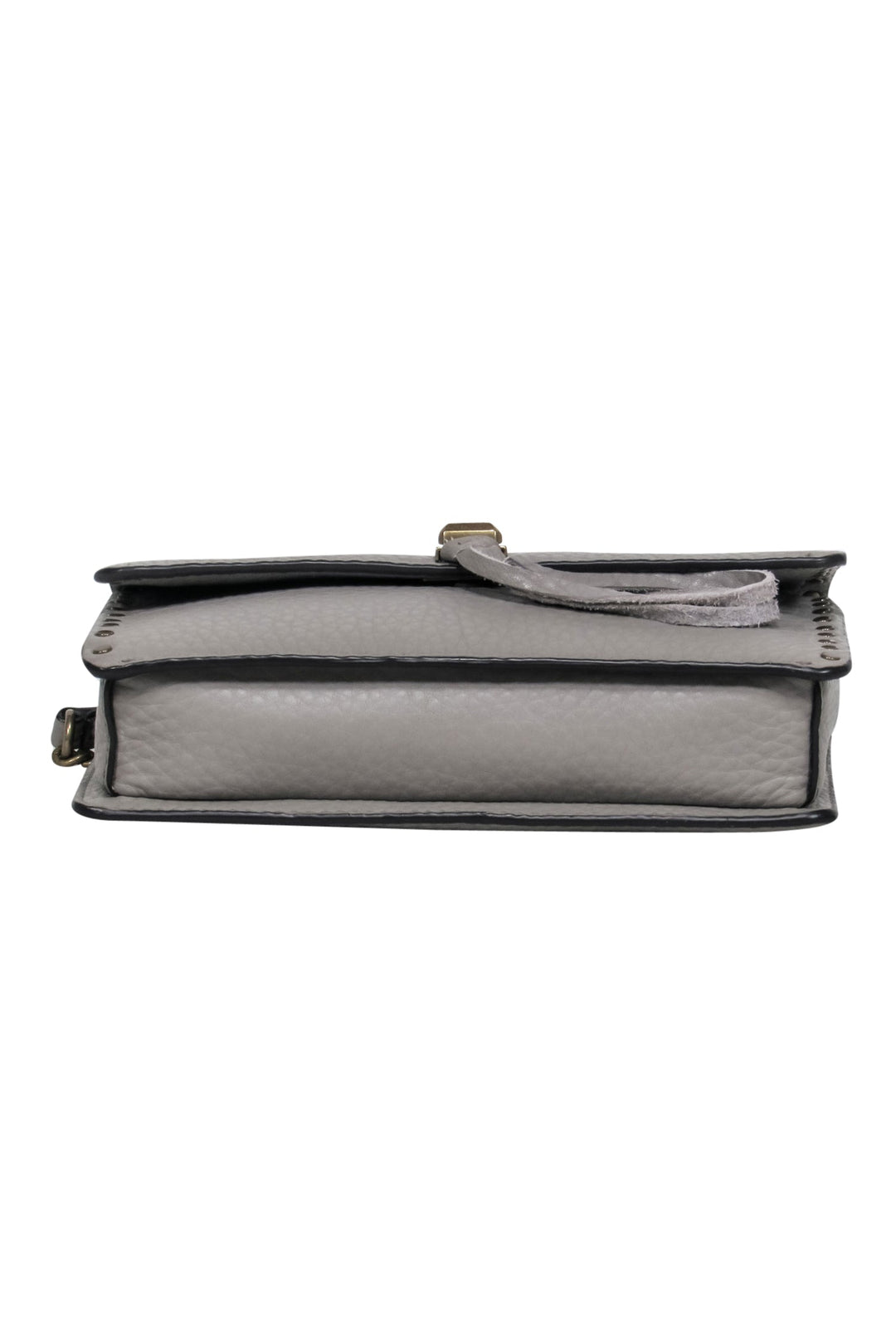 Rebecca Minkoff - Grey Leather Fold Over Convertible Crossbody w