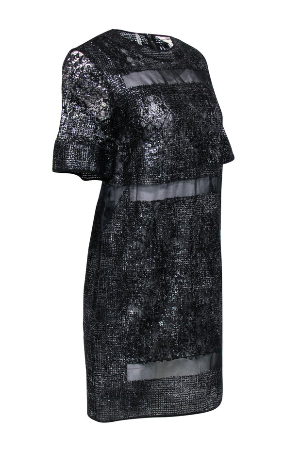 rebecca taylor sequin dress Rebecca Taylor silk sequin printed dress